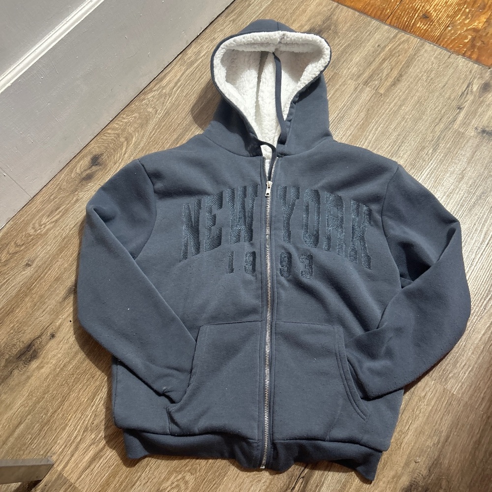 Blue grey New York hoodie